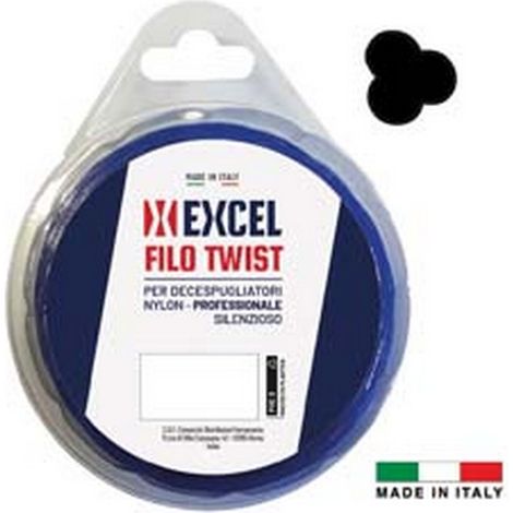 1PZ FILO PER DECESPUGLIATORE IN NYLON SILENZIATO RITORTO BLU -  mm.4 in matassa da mt.30