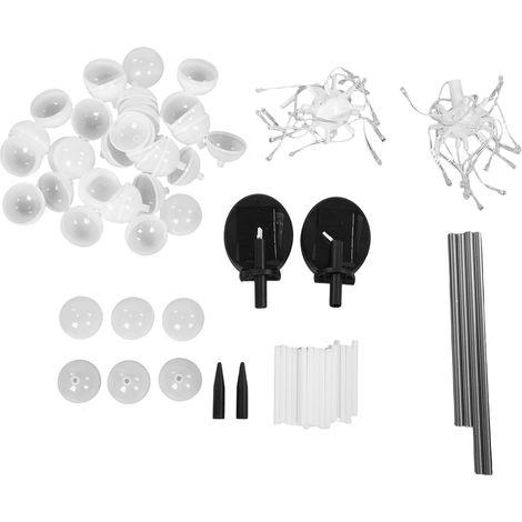 Boule lumineuse solaire décorative pour jardin Lot de 11 piquets paysagers multicolores éclairage extérieur (1/5)