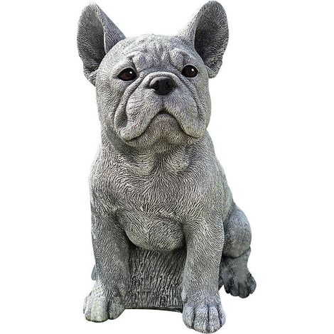 Chien de Jardin Statue Ornement Résine Réaliste Sculpture Animal pour Décoration Extérieur Cadeau Amoureux des Chiens (1/5)