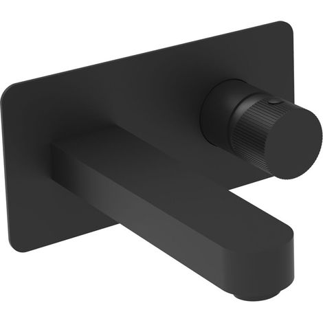 Orbit Koko Wall Mounted Basin Mixer Tap - Matte Black (1/2)