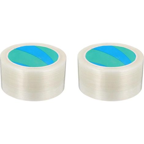 2 Rouleaux Ruban D'emballage Renforcé de Fibres, Blanc (1/5)