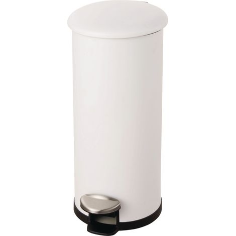 Raccoglitore di rifiuti a tre scomparti Helit "the zinc" 30l D270xH623mm acciaio, verniciato bianco