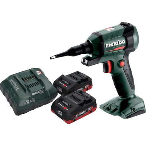 Metabo BP 18 LTX BL Akku Blaspistole 18 V Brushless + 2x LiHD Akku 4,0 Ah + Ladegerät