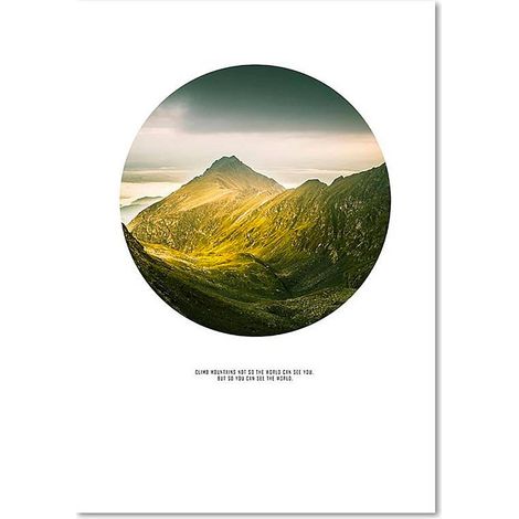 Tableau bois escalader des montagnes - 50 x 70 cm (1/5)