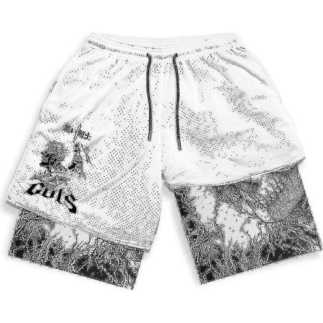 Berserk Manga 3D-gedruckte 2-in-1 Anime-Sportshorts für Damen und Herren, schnelltrocknende Kompressionsshorts für den Sommer, Größe XXL-16