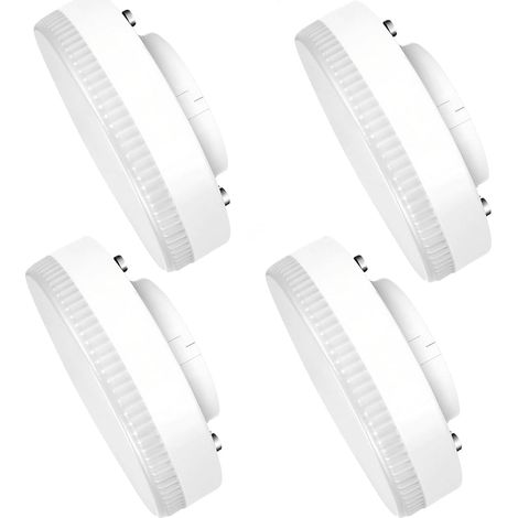 4 Pièces Ampoule GX53 LED 9W Blanc Chaud 3000K, 800LM AC 220-240V, Équivalent à 71W Halogène, Spot LED Encastrable pour Cuisine Armoires Vitrines, Non Dimmable Facile à Installer