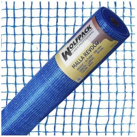 Rete Intonaco Blu Rotolo 50 mt. x 1 metro. Luci 10x10mm. (1/2)