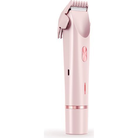 Afeitadora eléctrica 2 en 1 para mujer, maquinilla de afeitar íntima resistente al agua para mujer, afeitado en seco y húmedo, recortadora recargable para mujer (rosa) (1/4)