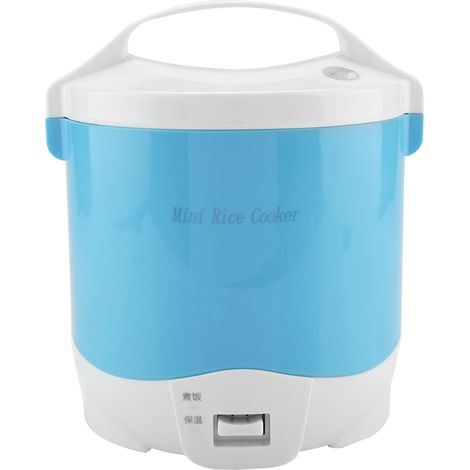 Cuiseur à riz/cuiseur vapeur électrique portable multifonctionnel 24 V 180 W 1,6 L pour voiture (bleu) (1/5)