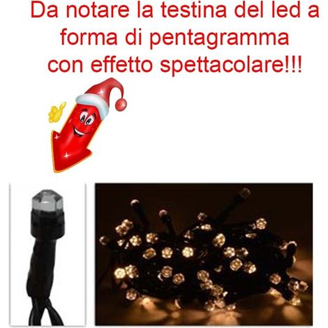 Luci per Albero di natale 240 led bianco caldo da addobbi decorazioni esterno casa (1/4)