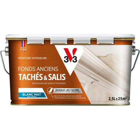 Peinture intérieure Blanc SOS Taches V33 Blanc Mat 2,5L