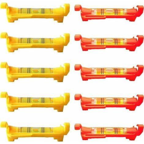 10 Pcs Mini Niveau À Bulle, Niveau Ficelle, Niveau De Tuile, Cordon Maçon, Niveau A Bulle, Convient Pour La Maçonnerie, La Plomberie, La Mesure D'Ingénierie De L'Industrie De La Construction (1/5)