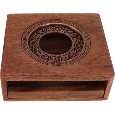 Chauffe-théière à bougie style japonais en noyer, chauffe-théière universel pour la maison (1/5)