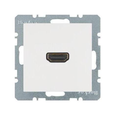 Berker HDMI Steckdose S.1/B.3/B.7 polarweiß glä 3315428989 (1/5)