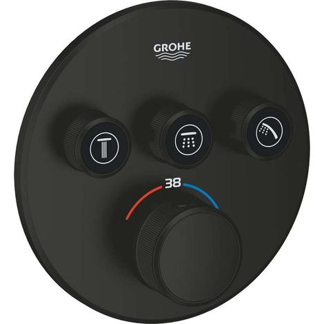 Grohe Grohtherm SmartControl - Unterputz-Thermostatarmatur, für 3 Verbraucher, schwarz matt 291212430 (1/5)