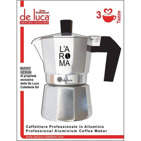 CAFFETTIERA M.co nero - 3 tazze