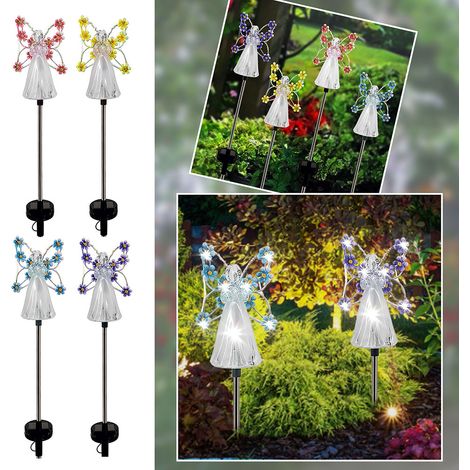 Set mit 2 LED-Solar-Engelslichtern, wasserdichte Gartendekoration für den Außenbereich, ideal für Halloween und Weihnachten (1/5)