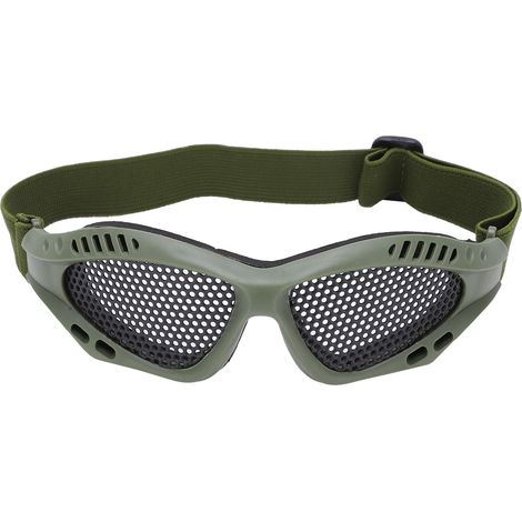 Lunettes de protection à mailles résistantes aux impacts pour tir, vélo et activités extérieures - Vert militaire (1/5)
