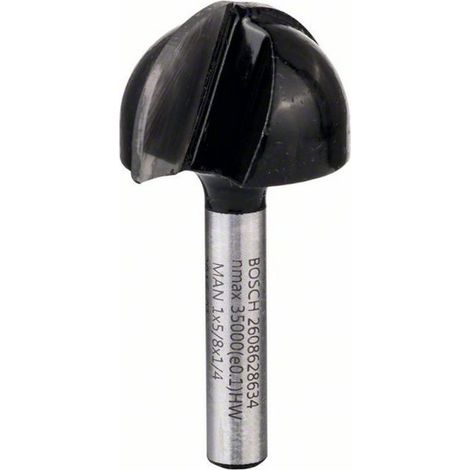 Bosch Hohlkehlfräser 1/4, R1 12,7 mm, D 25,4 mm, L 15,6 mm, G 49 mm (1/4)