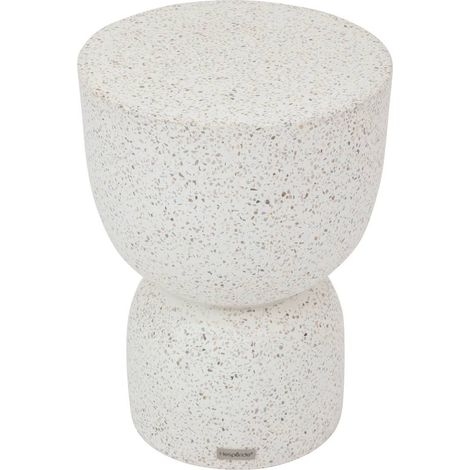 Mesa auxiliar de jardín Timandra D. 35 x A47cm en terrazo - Hespéride