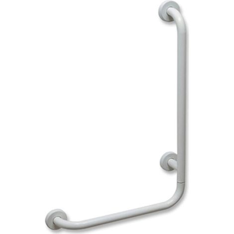 CORRIMANO ANGOLARE CON MONTANTE A DESTRA Misura: cm. 35 x 65 dx Bianco
