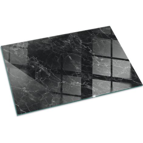 Kaminofen Glasplatte Kaminplatte Kaminglas Funkenschutzplatte Dekorative Sicherheitsglas Elegantes Marmormuster 100x70 cm