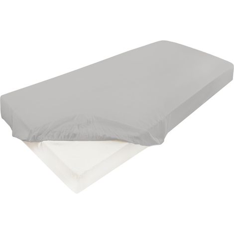 Lenzuolo con angoli in raso 90x200x25, grigio42, MATEX (1/5)