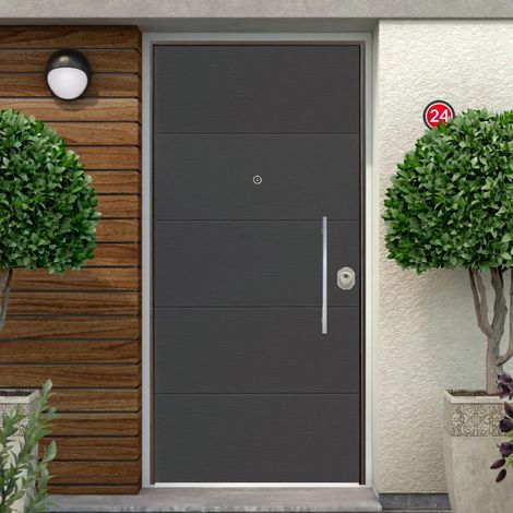 Porta Blindata da Esterno Classe 3 o Classe 4 con Rivestimento Grigio (1/4)
