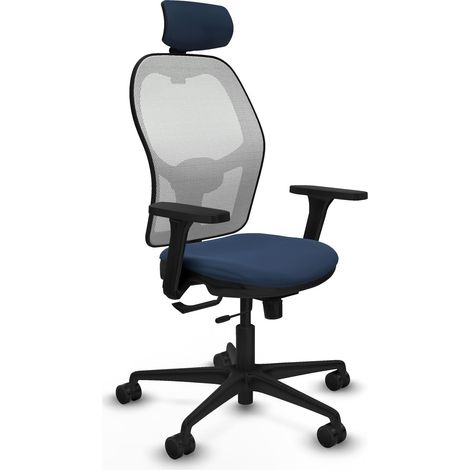Sedia da ufficio piqueras y crespo Jorquera blu navy schiuma spessa (1/2)