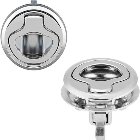 Lot de 2 verrous de trappe à tirer – Alliage de zinc 3,8 cm – Résistant à la corrosion pour usage marin – Pour portes d'armoire de bateau (1/5)