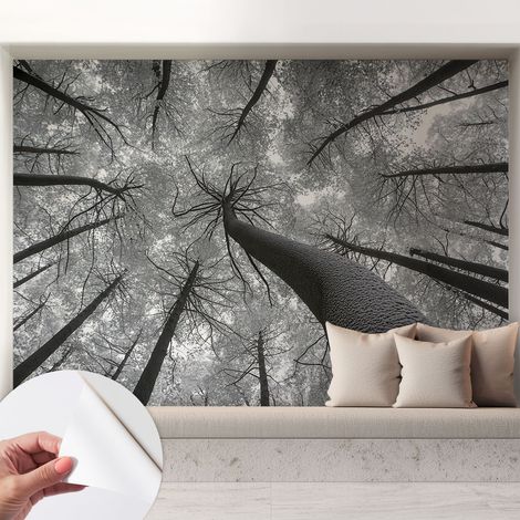 Papier peint adhésif décoratif pour salon chambre et cuisine Facile à poser avec colle Paysage hivernal 208x146 cm (1/5)