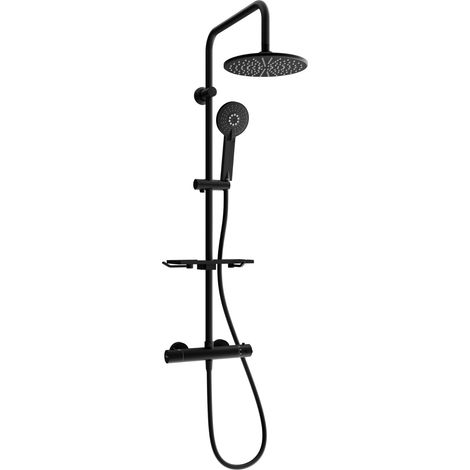 Mexen KT40 set doccia esterno con soffione e rubinetto termostatico, nero - 771504093-70 (1/2)