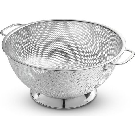 Entonnoir de cuisine Bellemain Passoire en acier inoxydable de 5 litres avec poignée – Gamelle passoire 18/8 pour pâtes, spaghettis, légumes, fruits et drain de casseroles–Passoireen acierinoxydable (1/2)