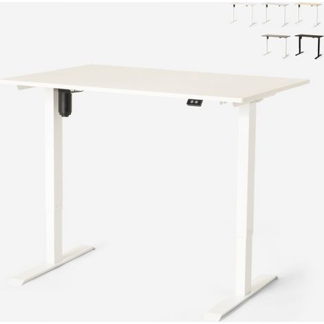 Scrivania altezza regolabile elettrica design per ufficio e studio Standwalk 120x60 - Bianco
