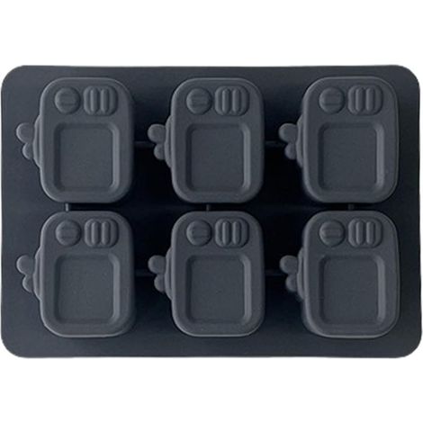 À Glaçons En Silicone 6 alvéoles réutilisable couvercle inclus (1/5)