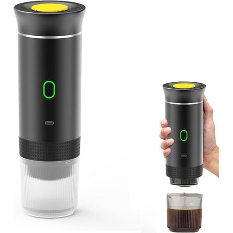 Machine à café expresso électrique portable sans fil auto-chauffante - 60 ml pour café moulu Nespresso capsule voiture camping (1/5)