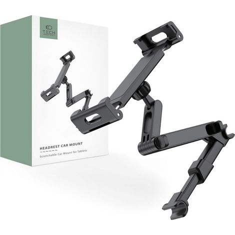 Support de voiture extensible Tech-protect V1 pour appui-tête de tablette, noir (1/5)
