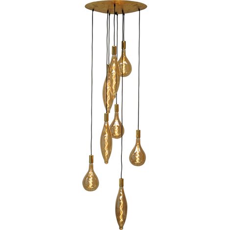 Lampe suspendue dorée Aton 8 lumières - 2240-02-08-60-8 (1/3)