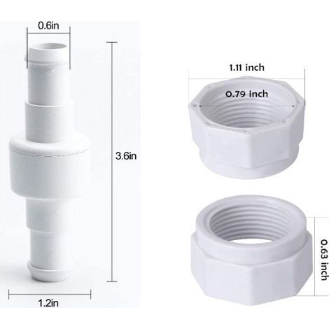 Roulement à billes et écrou plastique D20D15 Pièce rechange tuyau Polaris 280 3900 (1/5)