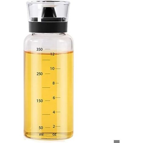 Bouteille distributrice d'huile, 350 ml, bouteilles d'huile pour camping en plein air, bouteilles d'huile en verre avec graduation (1/5)