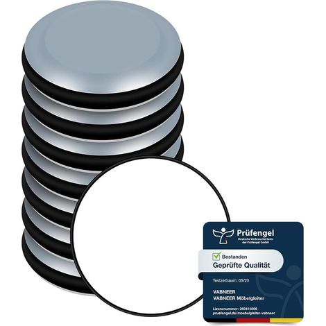 8 Pièces - Patins Pour Meubles - Patins Téflon - Protection Sol Et Réduction Bruit - Pour Pieds De Meubles Larges - Noir - 50x50 Cm (1/5)