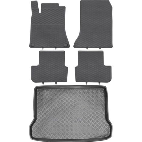 Set di tappetini in gomma per auto e tappetino per bagagliaio per Mercedes GLA X156 Crossover dal 2013 al 2019. (1/5)
