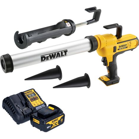 Pistola a cartuccia a batteria DeWalt DCE 581 M1K 18 V 310 ml + 1x batteria ricaricabile 4,0 Ah + caricabatterie + custodia (1/4)