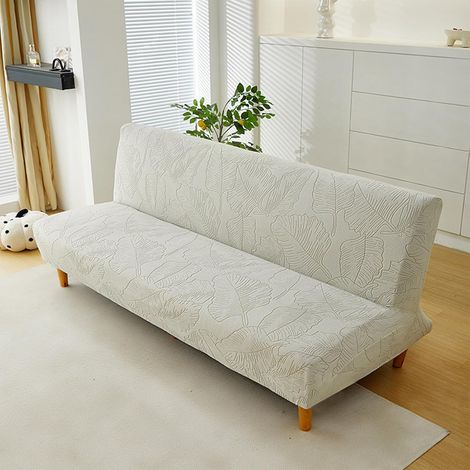 Funda plegable para futón sin reposabrazos en suave jacquard, ajuste perfecto, elástica y lavable, 3 tamaños 160–190cm (1/5)
