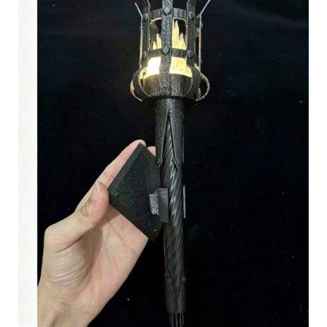 Kreatives neues Produkt: Mittelalterliche Fackel-Wandleuchte – wie abgebildet – fackelförmige Wandlampe – gelbes Licht