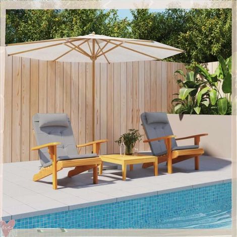 361831 Coussins de chaise adirondack lot de 2 gris tissu oxford (1/5)