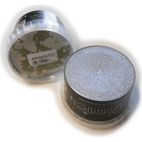Glitter da 250ml in gel per pittura, colori argento (1/2)