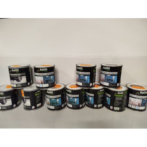 Lot de 12 - KALITT DÉCO - Peintures sol et multi-supports - Monocouche et sans sous-couche - Fabrication Française - Voir photos (1/4)