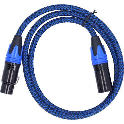 Câble XLR Mâle vers Femelle Professionnel Microphone Audio avec Conducteur Cuivre 5m/16.4ft (1/5)