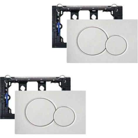 2er-Pack Spülplatte, Ersatzteil für Spülkasten, ältere Modelle. Spülplatte kompatibel mit UP320- und 300-Zweimengenspülsystemen, 1 Stück, Weiß (1/4)